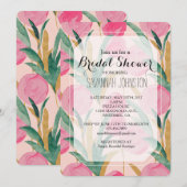 Crème Roze Bloemen Vrijgezellenfeest Kaart (Voorkant / Achterkant)