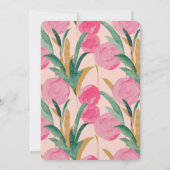 Crème Roze Bloemen Vrijgezellenfeest Kaart (Achterkant)