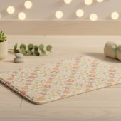 Crème & Roze Bloemen & Zeester Badmat