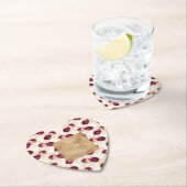 Crème Roze Bourgogne Bloemen Quote Kartonnen Onderzetters (Insitu)