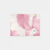 Crème Roze Cowgirl Koeienhuid Monogram Post-it® Notes (Voorkant)