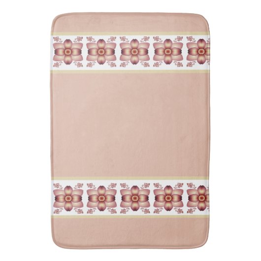 Crème roze en wit badmat (Voorkant Verticaal)