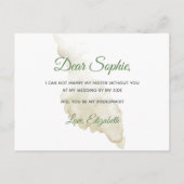 Crème Roze Groene Bloemige Waterverf Klassieker Uitnodiging Briefkaart (Achterkant)