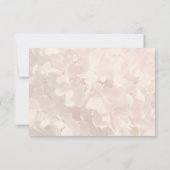 Crème Roze Hydrangea Flat Bedankt Notities (Achterkant)