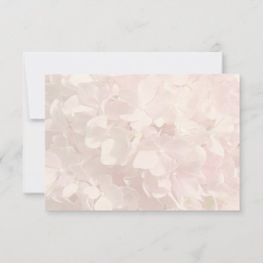 Crème Roze Hydrangea Flat Bedankt Notities (Achterkant)