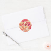 Crème Roze Rose Sticker (Envelop)