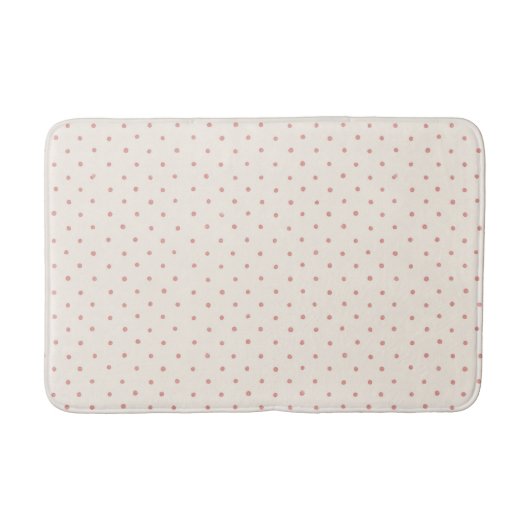 Crème Roze Stippen Whimsical Badmat (Voorkant)