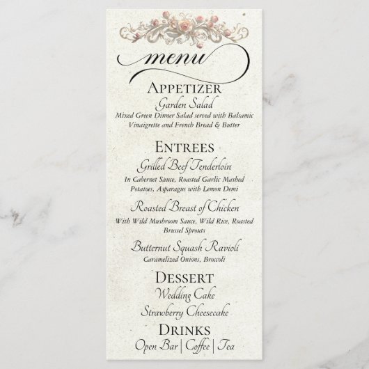 Crème - Rozen, Hart & Dank Je Menu (Voorkant)
