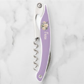 Crème Rozen op Lavendel Wil je mijn Bruidsmeisje z Kurkentrekker (Voorkant)