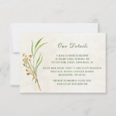 Crème rustieke bruiloft details behuizing Kaart (Voorkant)