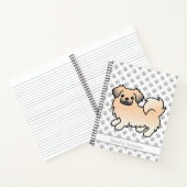 Crème Sable Tibetaanse Spaniel Cartoonhond & Tekst Notitieboek (Binnen)