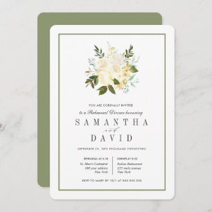 Crème + Sage Organic Wedding Rehearsal Dinner Kaart