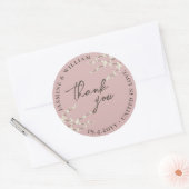 Crème Sakura Bloemen Kersenbloesem Aziatische brui Ronde Sticker (Envelop)
