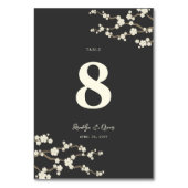 Crème Sakura Kersenbloesem Elegante Aziatische Bru Kaart (Achterkant)