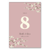 Crème Sakura Kersenbloesem Elegante Aziatische Bru Kaart (Achterkant)