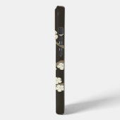 Crème Sakura oosterse kersenbloesems op bruin Case-Mate iPhone Case (Achterkant / Links)
