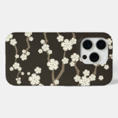 Crème Sakura oosterse kersenbloesems op bruin Case-Mate iPhone Case (Achterkant (horizontaal))