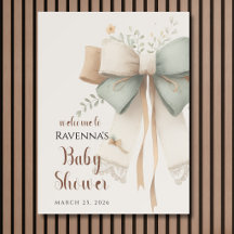 Crème Salie Patch Boog Schoon Baby Shower Welkom