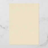 Crème Save the Date Goud Folie Uitnodiging (Achterkant)