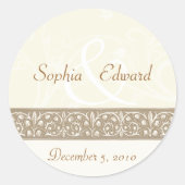 Crème sierfries Sticker (Voorkant)