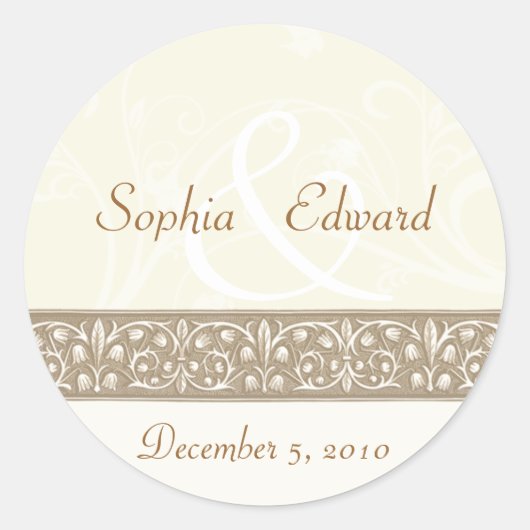 Crème sierfries Sticker (Voorkant)