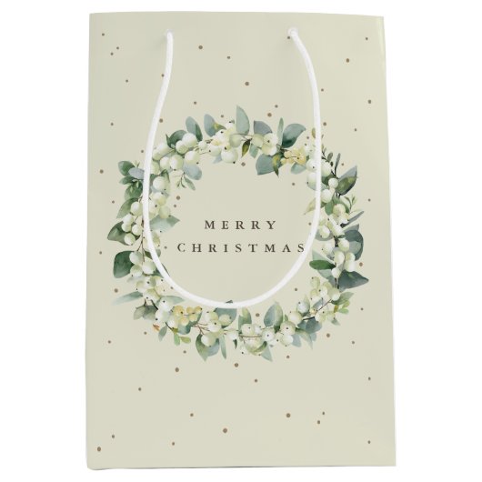 Crème Sneeuwbes+Eucalyptus Kerst/Holiday Medium Cadeauzakje (Voorkant)