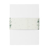 Crème Sneeuwbes+Eucalyptus Trouwportret Uitnodigingen Wikkel (Achterkant Voorbeeld)