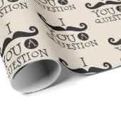 Crème snor je een vraag Humor Vaderdag Cadeaupapier (Rol Hoek)