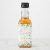 Crème Snowberry + Eucalyptus Bachelorette Party Mi Likeurfles Etiket (Voorkant)