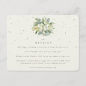 Crème Snowberry + Eucalyptus Boeket Bruiloft Detai Informatiekaartje (Voorkant)