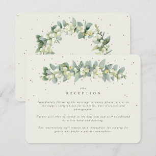 Crème Snowberry+Eucalyptus Garland Receptie Informatiekaartje