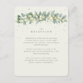 Crème Snowberry+Eucalyptus Garland Receptie Informatiekaartje (Voorkant)