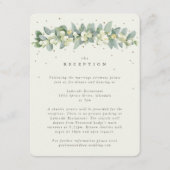 Crème Snowberry+Eucalyptus Garland Receptie Informatiekaartje (Voorkant)