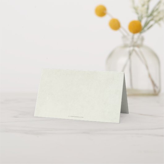 Crème Snowberry + Eucalyptus Kerst Gevouwen Plaatskaartje (Achterkant)