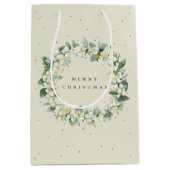 Crème Snowberry+Eucalyptus Kerst/Vakantie Medium Cadeauzakje (Voorkant)