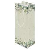 Crème Snowberry+Eucalyptus Kerst/Vakantie Wijn Cadeautas (Achterkant Gekanteld)