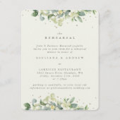 Crème Snowberry + Eucalyptus Rand Huwelijksrepetit Informatiekaartje (Voorkant)