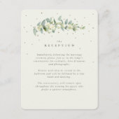 Crème Snowberry + Eucalyptus stam bruiloft recepti Informatiekaartje (Voorkant)