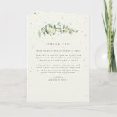 Crème Snowberry + Eucalyptus Winter bruiloft gevou Programma (Achterkant)