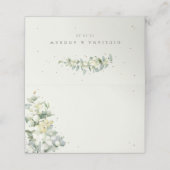 Crème Snowberry + Eucalyptus Winter bruiloft Plaatskaartje (Buitenkant ongevouwen)