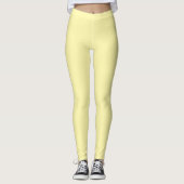 Crème Solid Color Leggings (Voorkant)