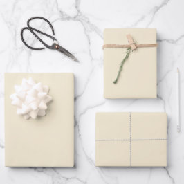 Crème Solid Color Wrapping Papiervellen Inpakpapier Vel