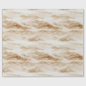 Crème strandzand verjaardag cadeaupapier (Vlak)