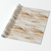 Crème strandzand verjaardag cadeaupapier (Uitgerold)