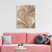 Crème Swirl - Zachte Beige Abstracte Stromende Ont Canvas Afdruk (Insitu (Woonkamer))