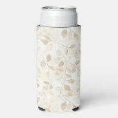 Crème Tan Bladeren Seltzer Blikjeskoeler (Seltzer Achterkant)