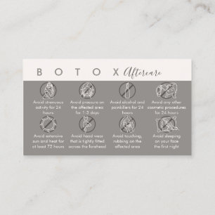 Crème Tan Botox Nazorg Instructies Visitekaartje