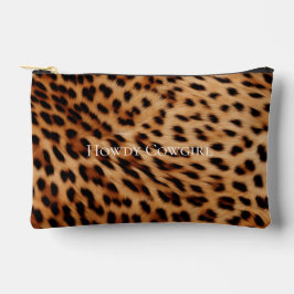 Crème Tan Brown Leopard Print Toilettasje