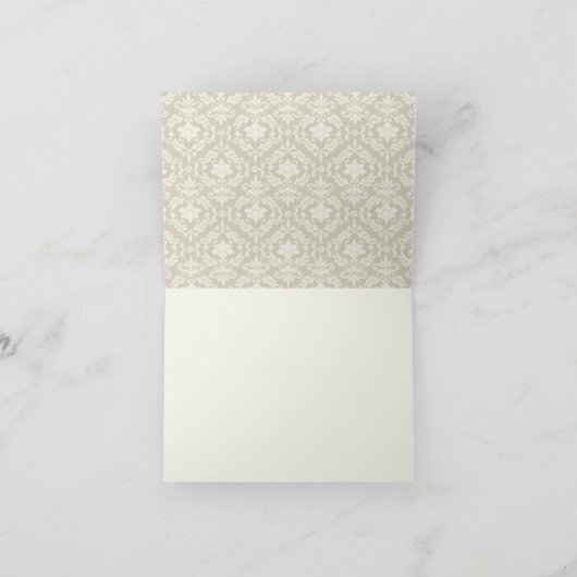 Crème Tan Damask Krullen Bedankt (Binnen)