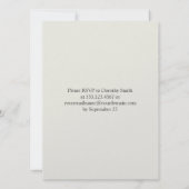 Crème Tan Damast Wervelingen Trouwfeest na de brui Kaart (Achterkant)